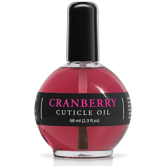 Moisturizing Cuticle & Nail Care Oil 2.3 Fl Oz - Cranberry Scented – Infused with Jojoba Oil, Aloe, Vitamin E – Nail & Cuticle Hydration, Repair, Moisturizer, Strengthener, Growth