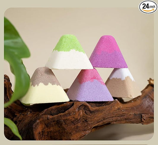 24 Mixed 30g Mugwort, Ginseng, Ginger Foot soak Pills, Essential Oil, Soothing Small Volcano Foot Bath Salt