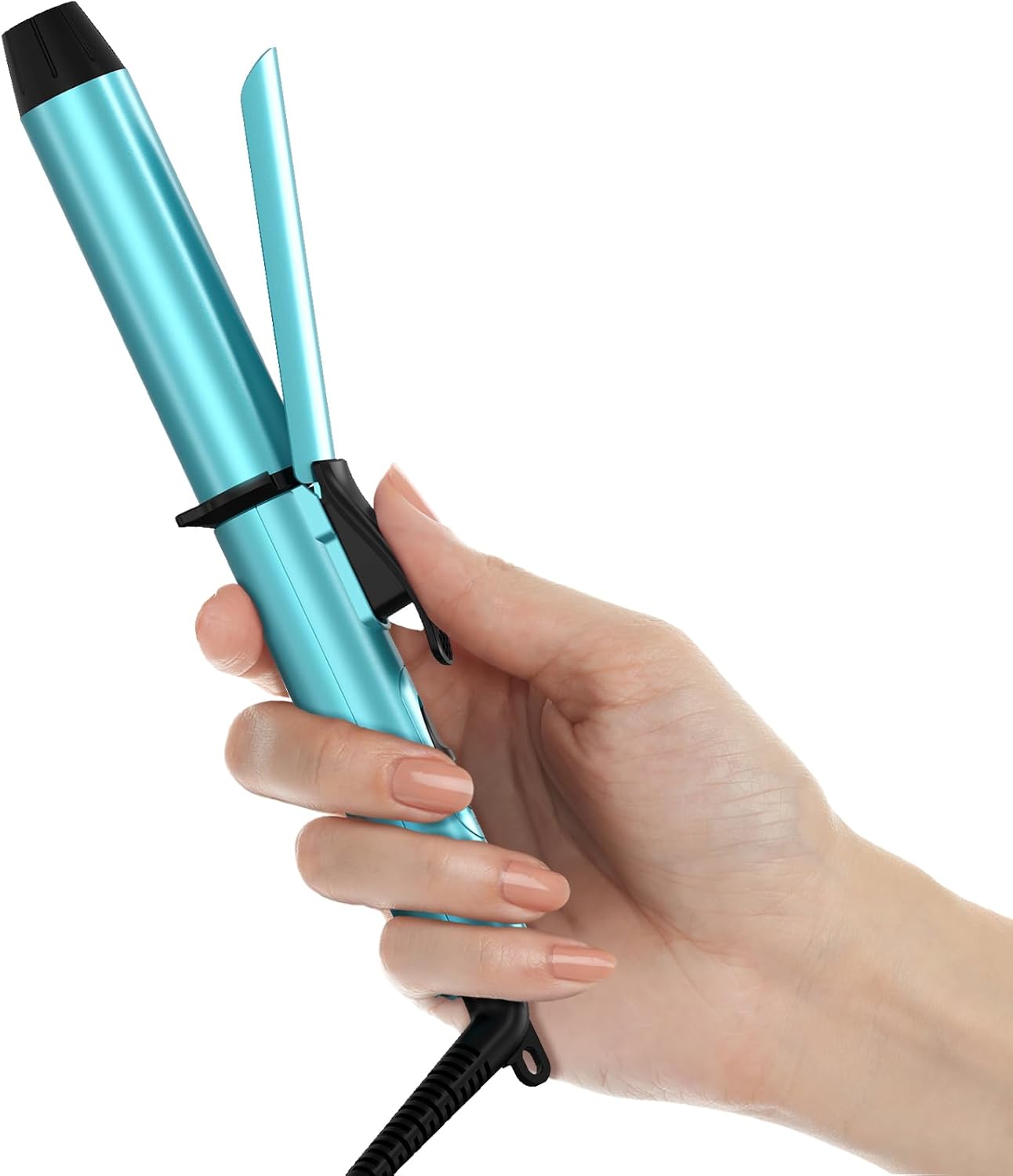 FARERY Travel Size Mini Curling Iron, Dual Voltage 1 Inch Ceramic Mini Hair Curler, Travel Curling Iron for Short Hair Infused with Keratin & Argan Oil, with Storage Bag