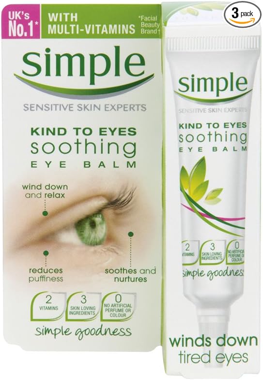 Simple Kind to Eyes Soothing Eye Balm 15ml Pack of 3