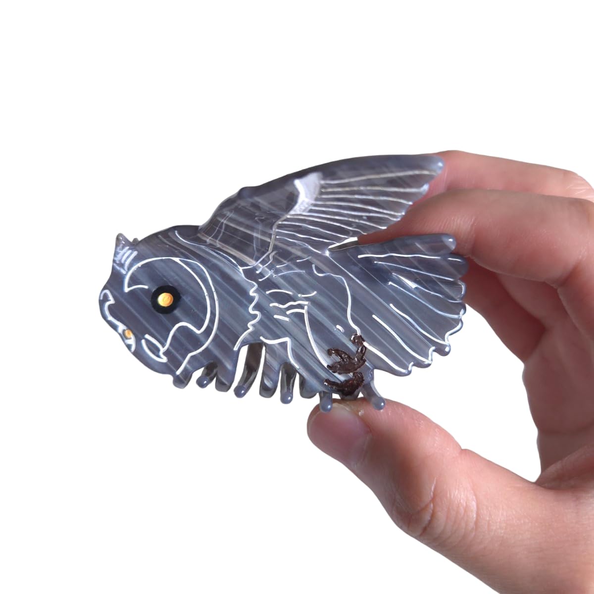 Novelty Owl Hair Clip,Acetate Claw Clips,Small Hair Clips for Women,Funny Hair Clips