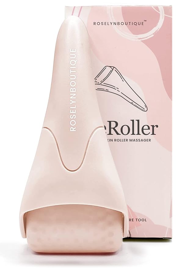 ROSELYNBOUTIQUE Ice Roller for Face Wrinkles Fine Lines Puffiness Stick Massager Facial Skin Care Tools Self Care Gifts for Men Women (Beige)