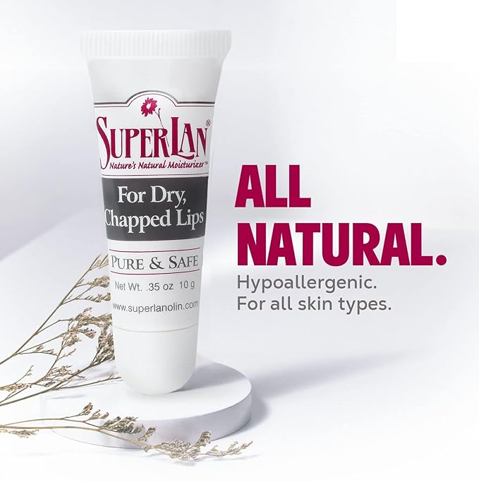 Lanolin Lip Balm 3 pack - Organic Lip Repair - Medical grade - Natural nipple cream - Moisturizer for dry cracked lips - Hydrating lip care - Ultra pure jojoba oil - Chapstick Men & Women (1.05 oz)