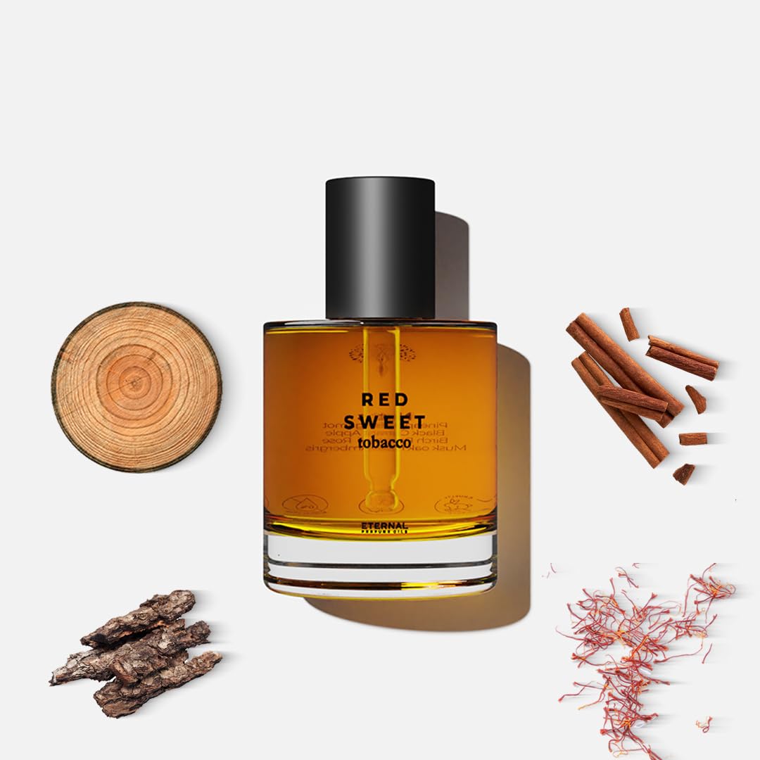 Red Sweet T0bacco Perfume Oil Inspired by Spïcë Träïl | Long Lasting Perfume Oil for Women and Men (Unisex) - 50ml with Bonus 30ml (Pack of 2)