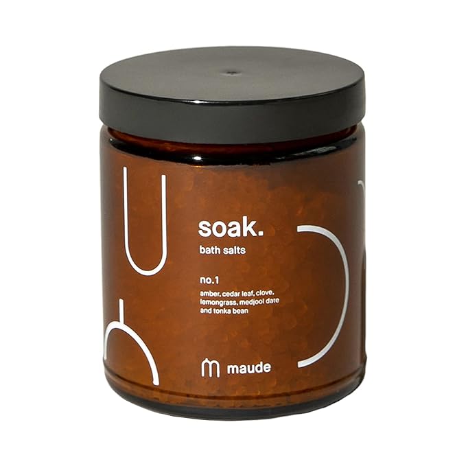 Maude Soak No. 1 - Nourishing Bath Salts - Self Care Gifts for Women + Men - Magnesium Soak with Dead Sea Salt + Potassium Chloride to Soften Skin - Vegan-Friendly + Paraben-Free (8 oz)