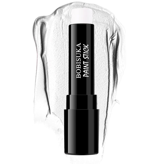 BOBISUKA White Face Paint Stick for Halloween, Sports, Cosplay – Non-Toxic Body Paint Stick for Skeleton Clown Ghost Makeup – Great for Eye Black, SFX & Costume Looks