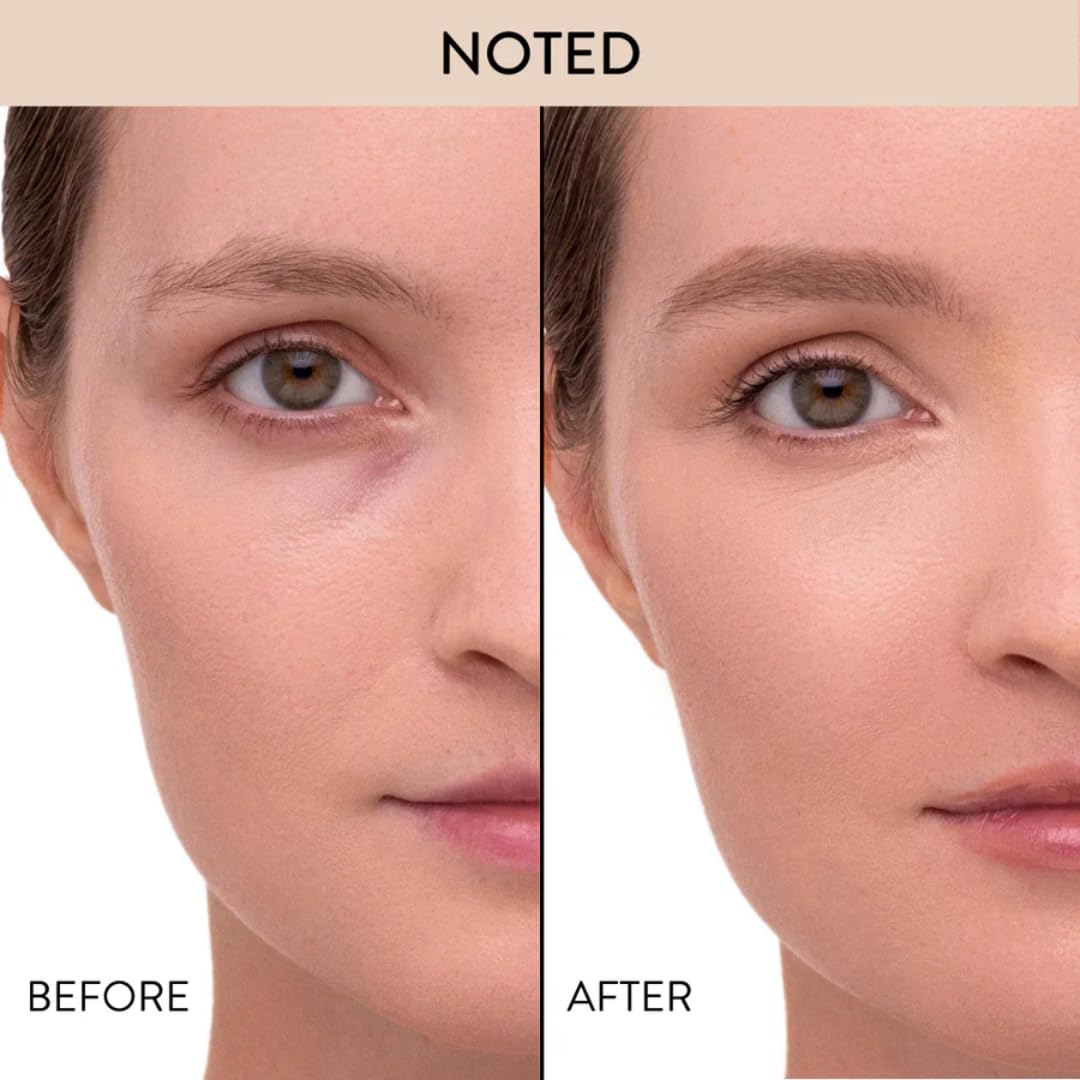 Mented Cosmetics Full-Time Eye Brightening Concealer for Women, Lightweight Full-Coverage Eye Makeup Concealer, Under Eyes Make Up Corrector, Blemishes & Contour, Noted