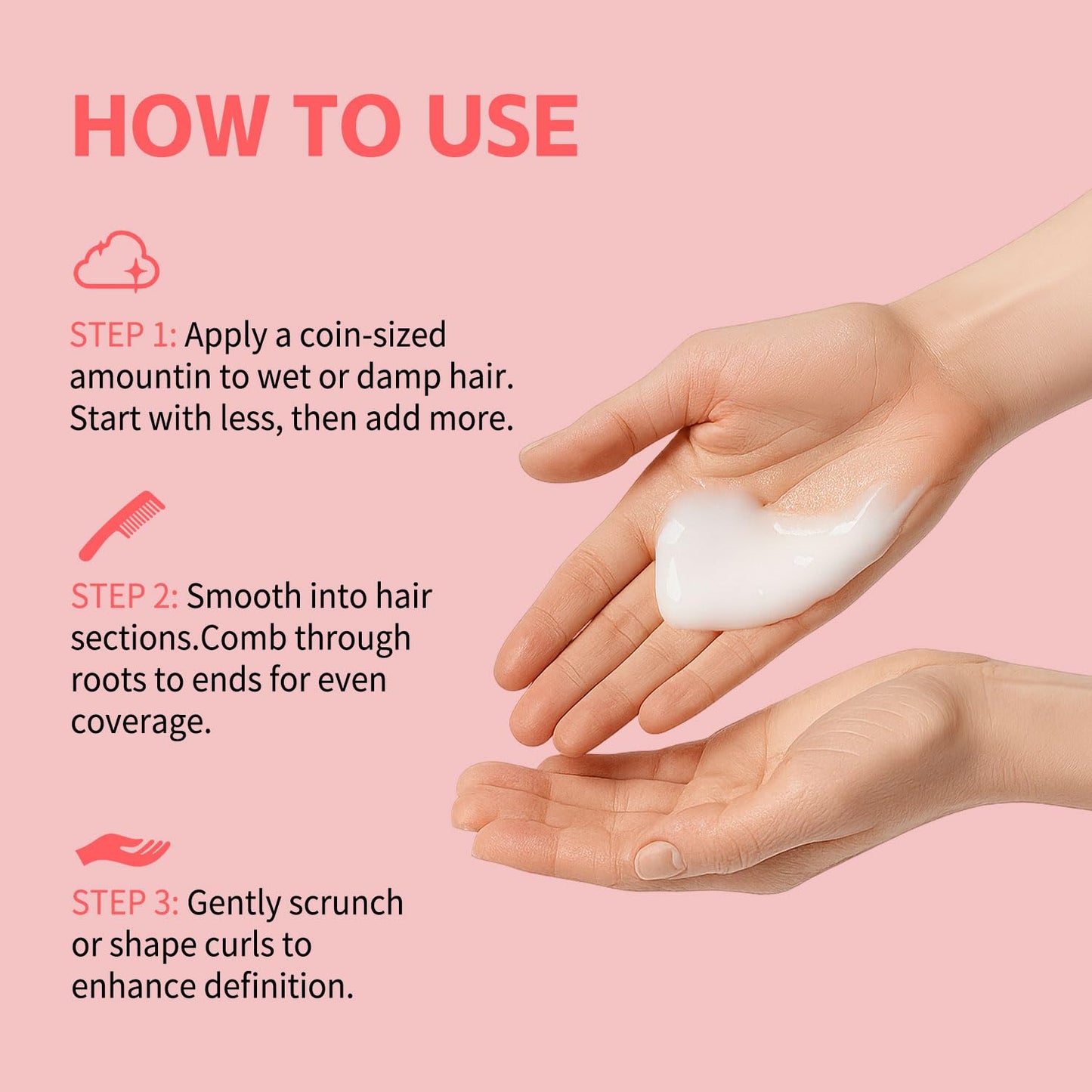 Hair Styling Cream for Men & Women – Natural Hold with Cactus Fruit & Shea Butter | Lightweight, Creates Smooth Styles and Defines Curls | No Flakes, No Residue – Vegan & Cruelty-Free, 5.07 fl oz 1P