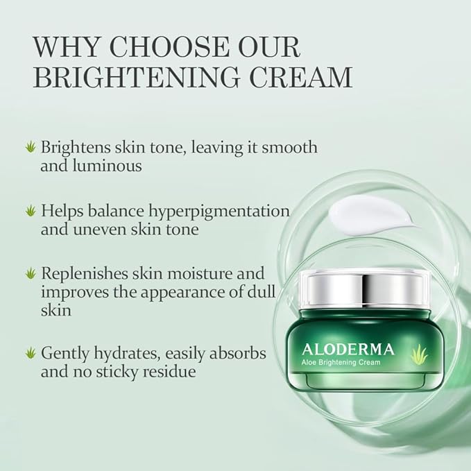 Aloderma Brightening Cream Set, 2 pieces - Brightening Cream, Brightening Eye Cream