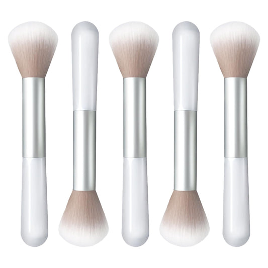 WOKOTO 5PCS Nail Dusting Brush Collector Brush For Nails Art Dust Cleaning Brushes, Blush/Powder Brush Makeup Brushes For Women & Girls, Nail Brushes For Nail Art Acrylic Cleaning Tools