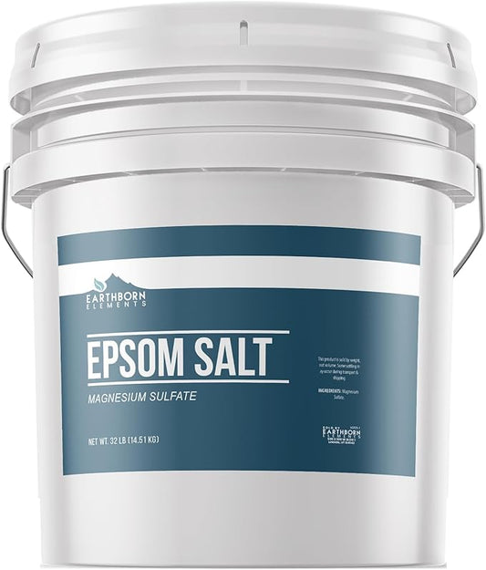 Earthborn Elements Epsom Salt (3.5 Gallon), Magnesium Sulfate Soaking Solution