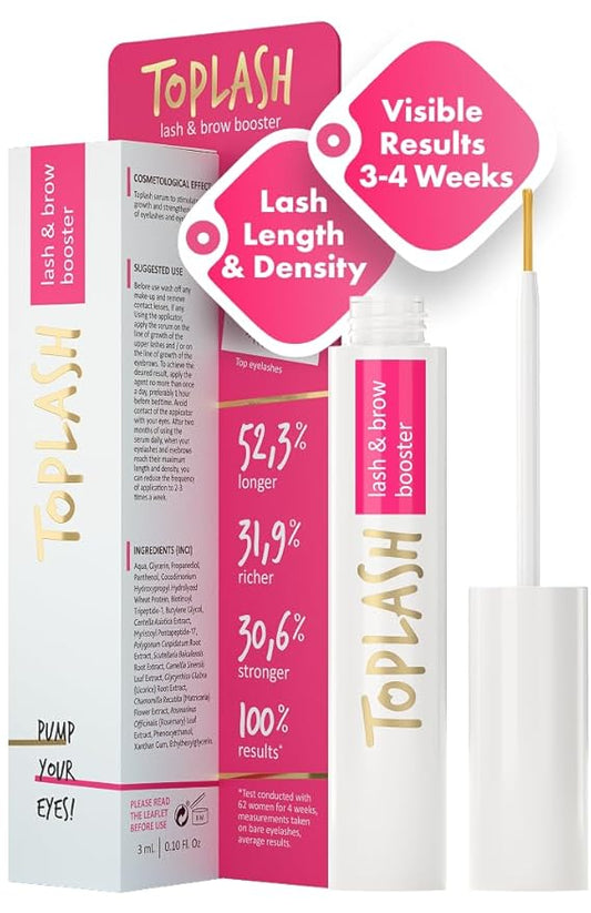 Eyelash Growth Serum - Innovative Formula for Longer, Thicker, Fuller Brows & Lashes - Natural, Cruelty-Free & Hypoallergenic - 0.10 fl.oz.
