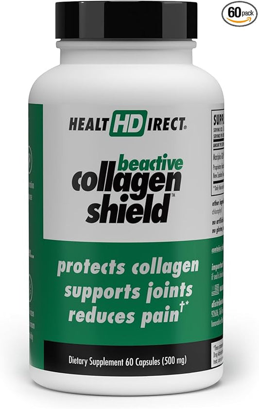 HEALTH DIRECT - BeActive Collagen Shield - 60 Capsules - Advanced Green-Lipped Mussel Supplement for Collagen Protection - Supports Collagen in Skin, Joints and Muscles
