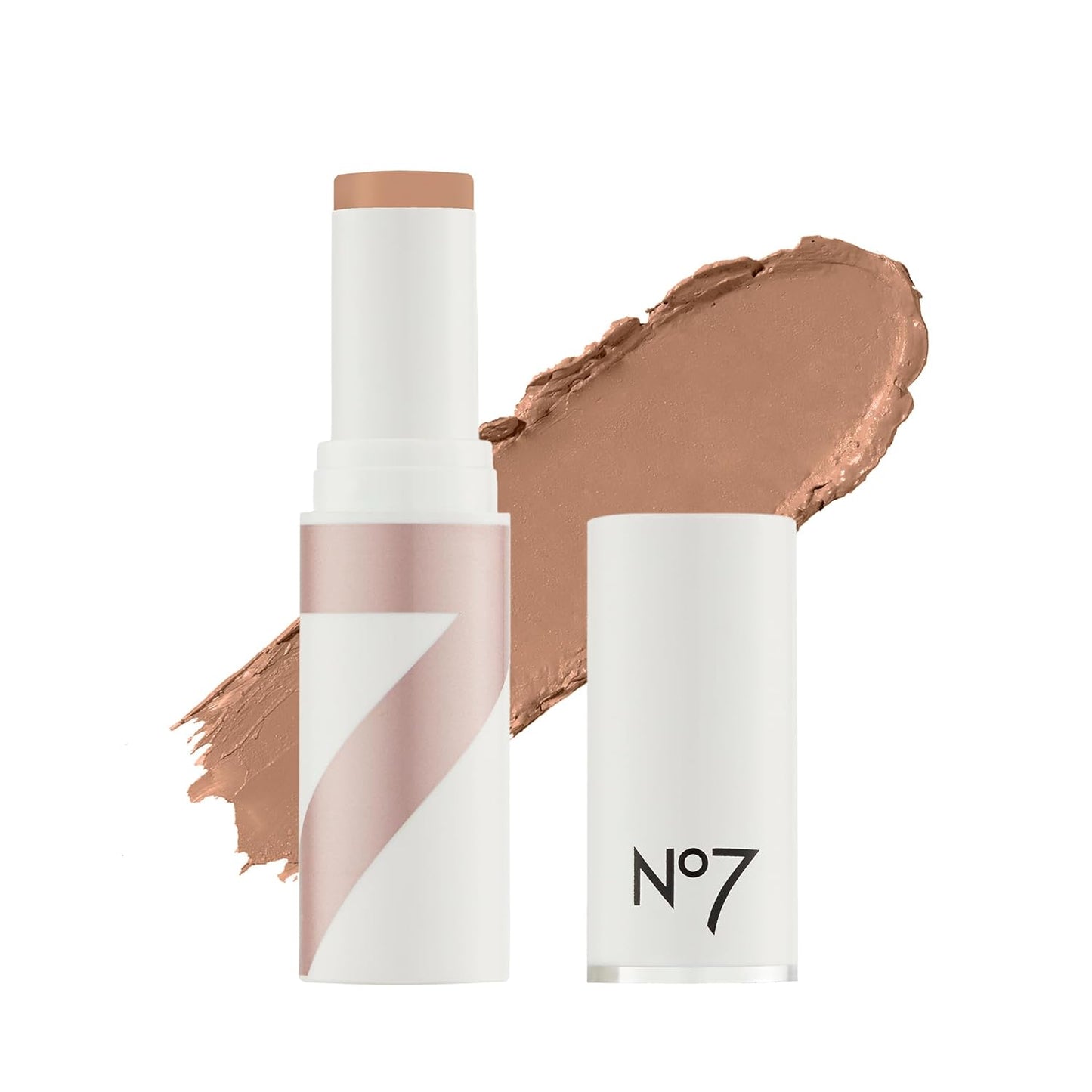 No7 Stay Perfect Foundation Stick - Long-Wear Cream Foundation with Medium, Buildable Coverage - Enriched with Squalene for a Hydrating, Non-Drying & Dewy Finish - Hazel (10g)