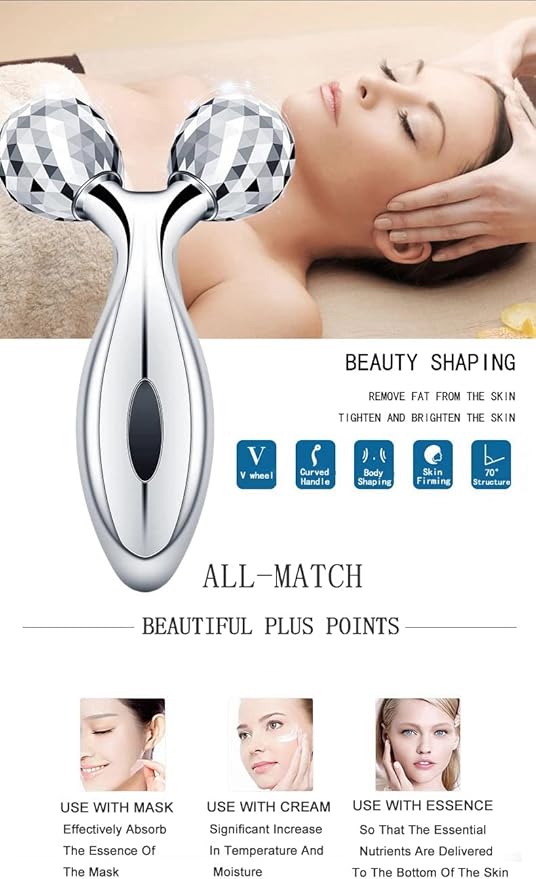 3D Roller Face Massager,Face Sculpting Tool-Facial Massager Lifting Tool Skin Tightening Reduce Puffiness