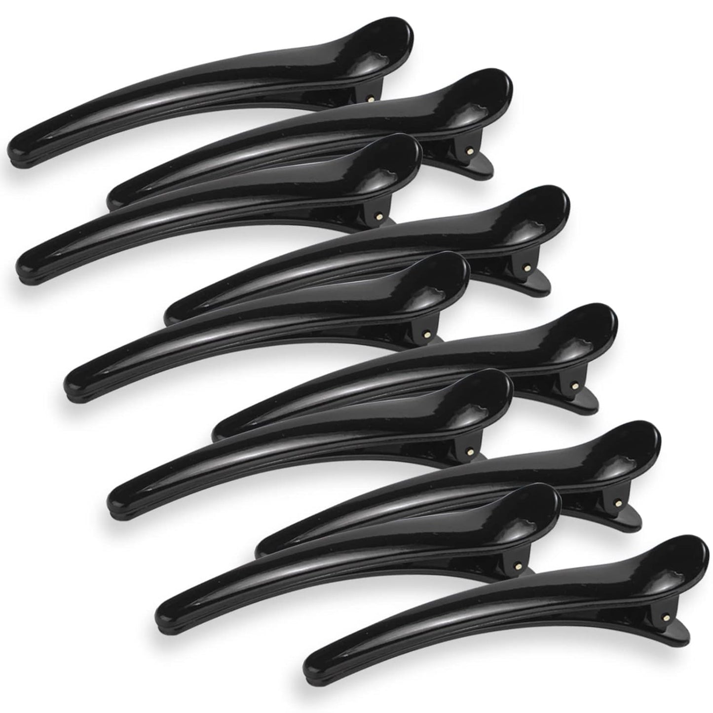 Hair Clip, 12 Count Alligator Hair Clips for Women, Duckbill Hair Barrettes Pins, Non Slip Colorful Plastic Duck Billed Hair Clips for Styling Sectioning-Black