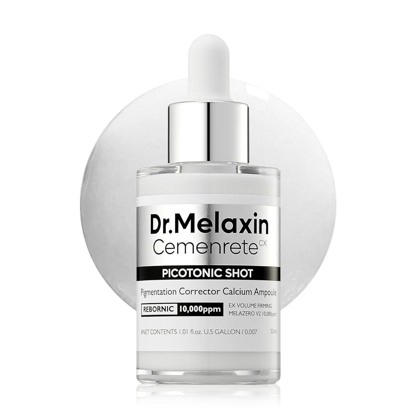 Dr.Melaxin Cemenrete Picotonic Shot Calcium Ampoule for Even Skin Tone & Skin Clarity Anti-aging Dark spot care 1.01 fl.oz.