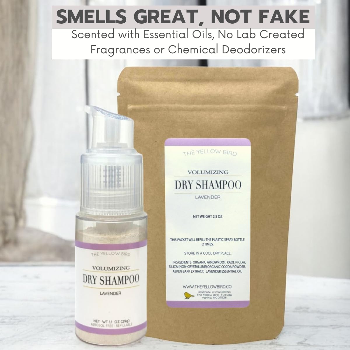 The Yellow Bird Dry Shampoo Lavender Refill Packet