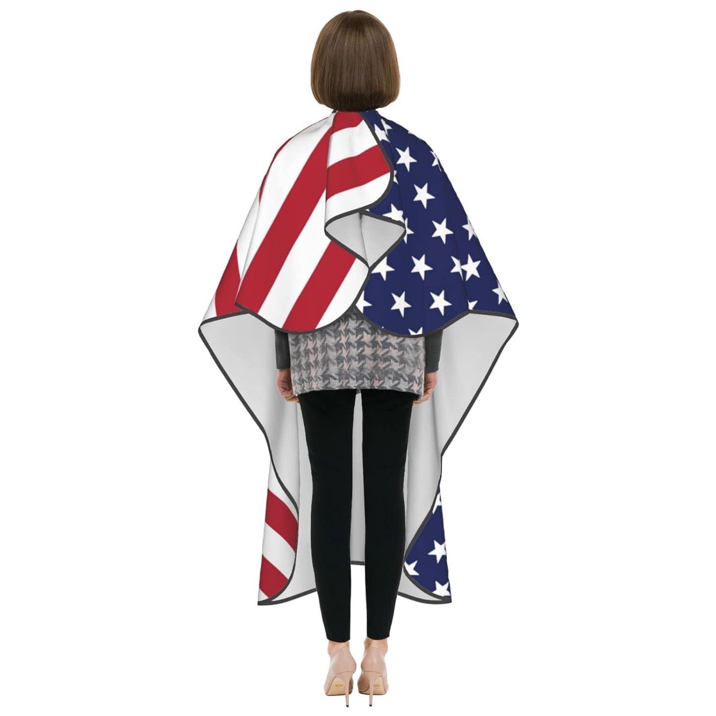 American Flag Barber Cape Hair Cutting Cape Patriotic USA Haircut Cape Hair Cape Apron Barber Supplies Salon Capes For Clients Men Women
