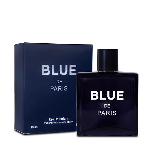 Blue De Paris Men Perfume Cologne for Men Natural Spray Masculine Scent Wonderful Fragrance Gift Eau De Parfum for Daily Use 3.4 Fluid Ounce