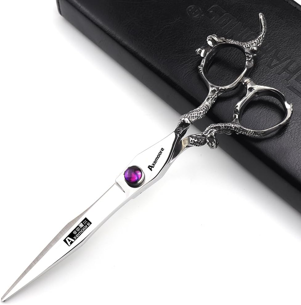 (3 choices) 7 Inch Salon Professional Hairdressing Scissors Barber Hairstyling Special Tools (7-inch purple gem)