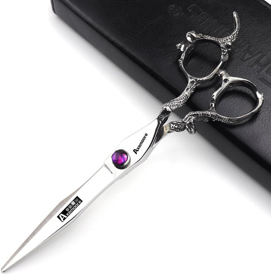 (3 choices) 7 Inch Salon Professional Hairdressing Scissors Barber Hairstyling Special Tools (7-inch purple gem)