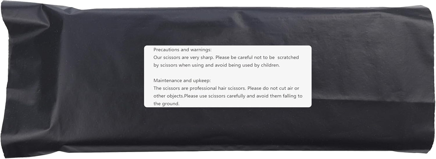 Professional Japanese Hair Scissors - 440C Stainless Steel/Rose Razor Edge (6-inch, 2pc Set) with Gift Scissors Bag