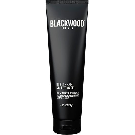 Blackwood For Men BioFuse Hair Sculpting Gel - Long Lasting Hold - Natural Vegan Formula Hair Styling Product for All Hair Types - Sulfate Free, Paraben Free, & Cruelty Free (4.23 Oz)