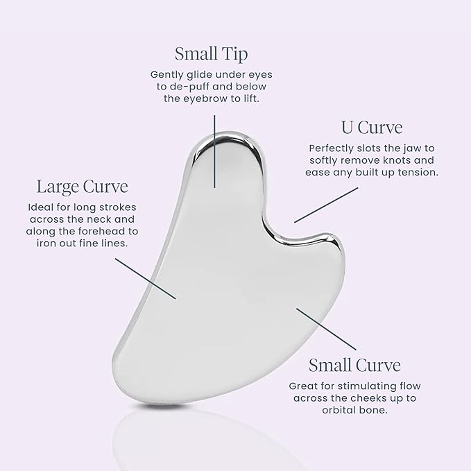 Wonderskin Liquid Gym Gua Sha Face Sculpting Tool, Facial Roller to Reduce Tension, Puffiness & Wrinkles, Skin Care Tool and Jawline Sculptor, Stainless Steel Facial Massager