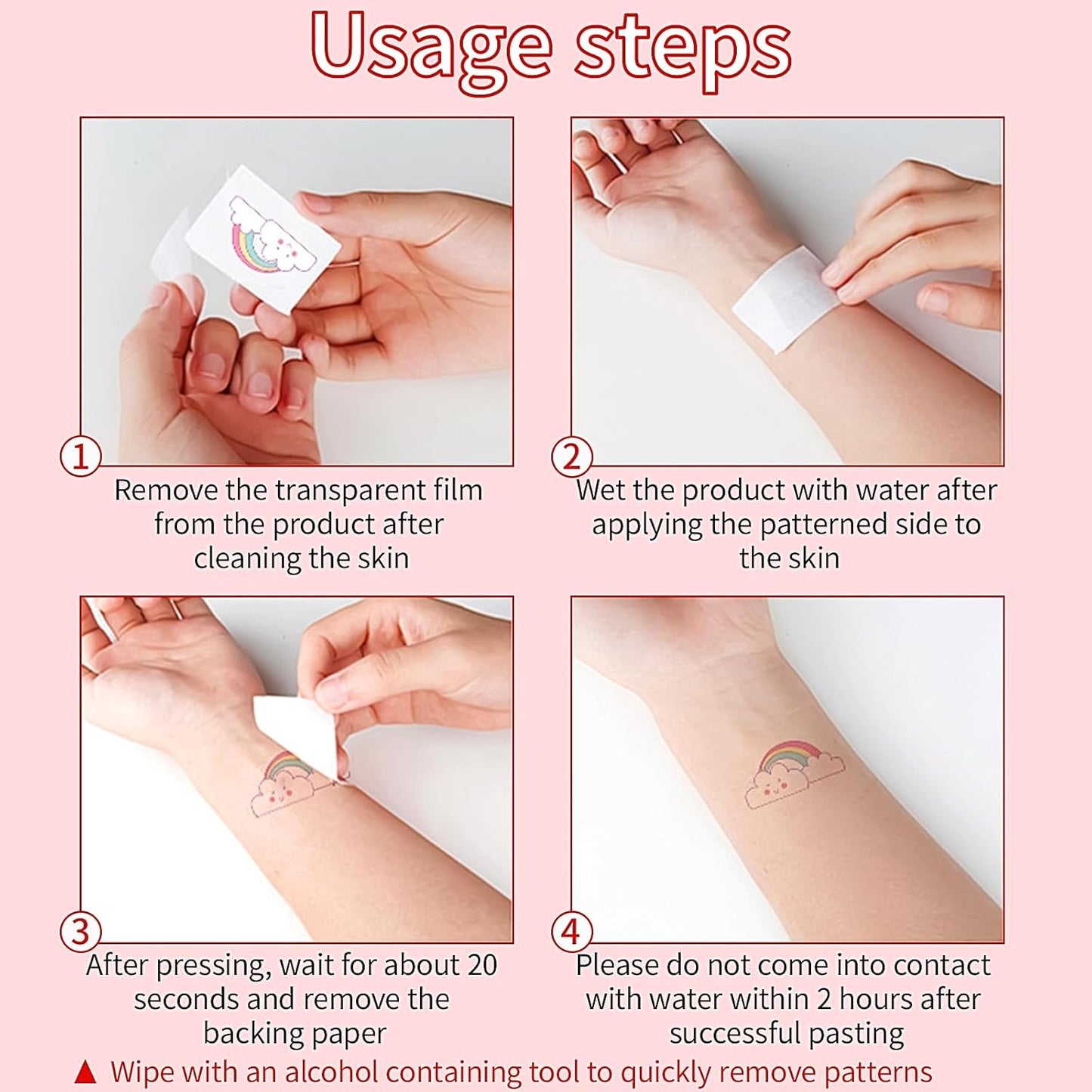 Red Lip Prints Temporary Tattoo Sticker Kiss Fake Tattoos Lip Waterproof Stickers for Adult Women Girls Face Body 2 Sheets