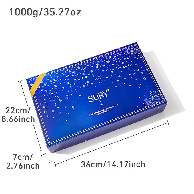 6-pcs Anti-Aging Skin Care Set Gentle Skin | Complete Skincare Process Beauty Skin Care Kit Gift Sets & Kits with Cleanser, Toner, Lotion, Essence, Face Cream, Eye Cream for Women Girl Gifts