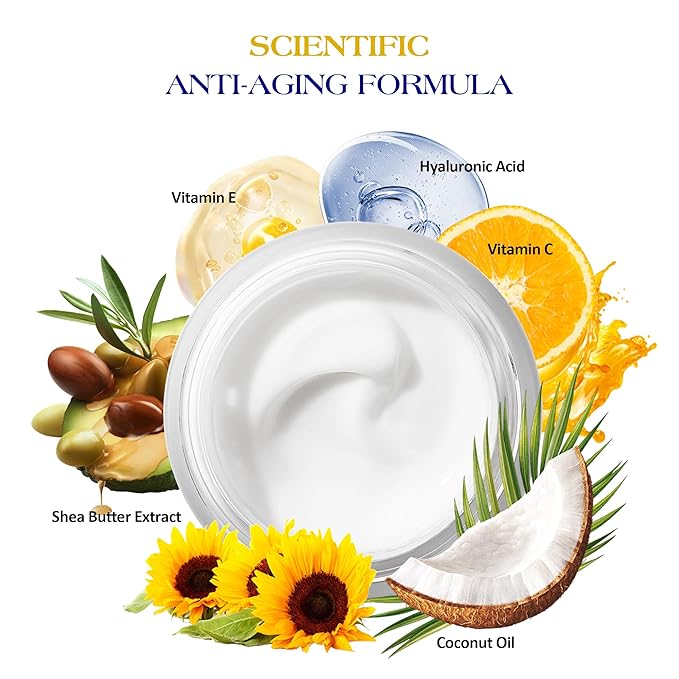 Collagen Face Moisturizer-Day & Night Anti-Aging Moisturizer with Retinol and Hyaluronic Acid for Men and Women - Reduces Wrinkles and Hydrates Skin