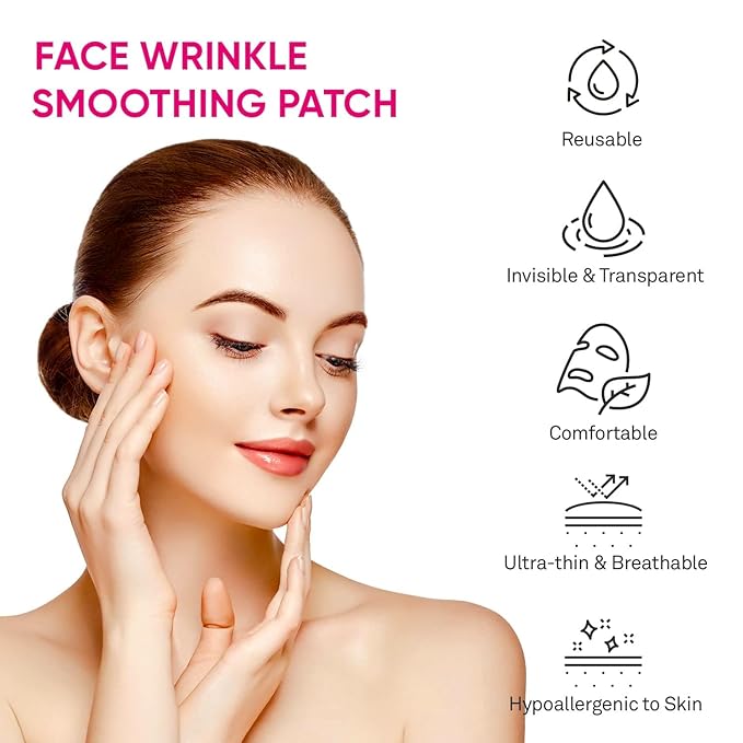 (BUNDLE) Facial and Forehead Wrinkle Patches: Face Wrinkle Treatment for Forehead, Smile Line, Under Eye- Anti Wrinkle Patches