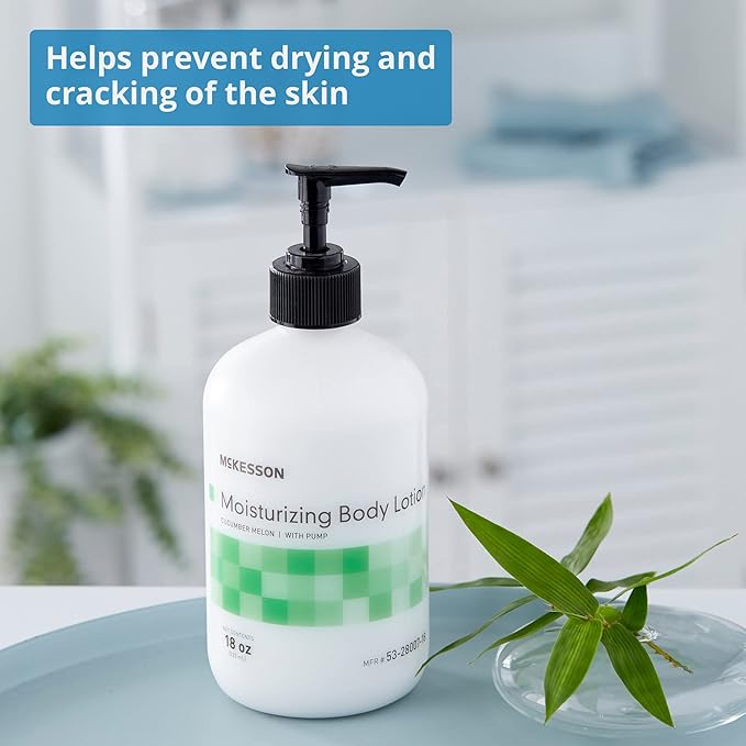 McKesson Moisturizing Hand and Body Lotion - Cucumber Melon Scent - 18 oz, 12 Count