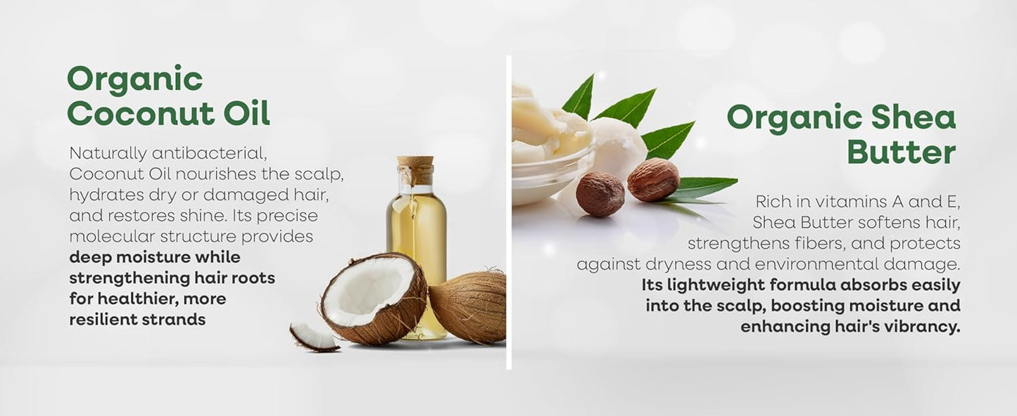 Bio Botanic Oil Range – Moisturizing Hair Mask for Colored, Dry & Damaged Hair with Organic Coconut Oil & Shea Butter, SLS-Free Deep Conditioning Treatment, Restores Shine & Protects Color