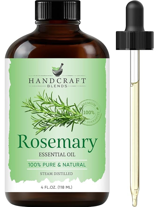 Handcraft Blends Rosemary Essential Oil - Huge 4 Fl Oz - 100% Pure and Natural - Premium Grade Essential Oil for Diffuser and Aromatherapy