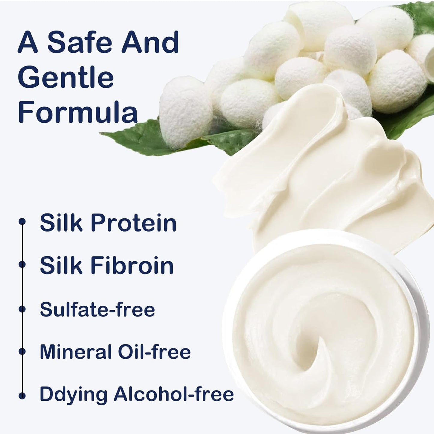 Protein Hair Treatment, Hair Mask for Curly Hair, Nourishing & Strengthening Deep Conditioning Hair Treatment, Hydrolyzed Silk & Protein, Sericin, Soft Fragrance, Hair Masks for Dry Damaged, 500ml