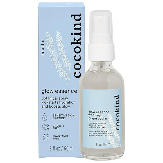 Cocokind Glow Essence with Sea Grape Caviar, Hydrating Primer and Facial Mist, Facial Moisturizer with Sea Buckthorn, Linoleic Acid, and Vitamin E
