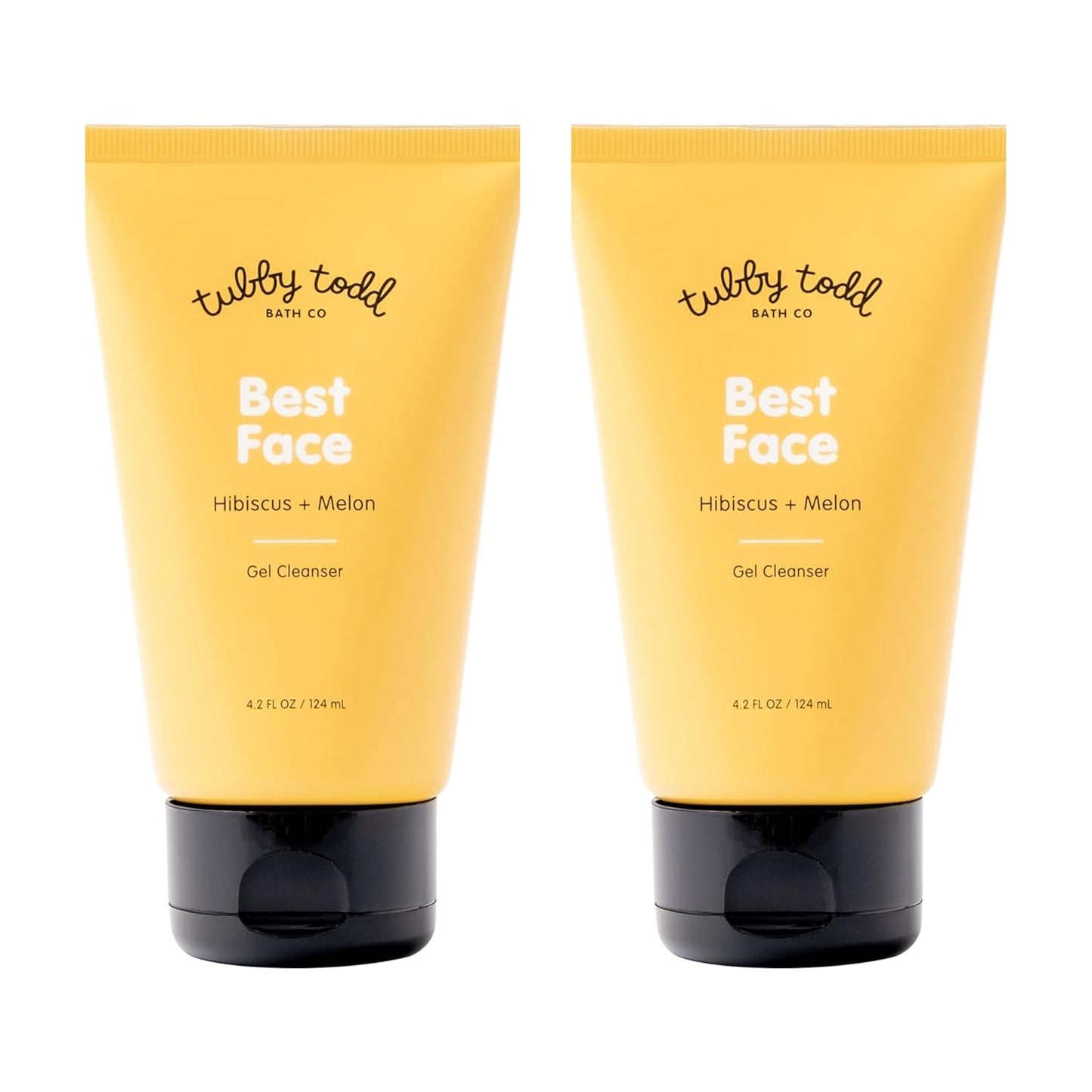 TUBBY TODD Best Kids Face Wash 2pk – Gel-to-Foam Facial Cleanser – Clarifies & Brightens – With Willow Bark & Hibiscus Enzyme – Natural Ingredients – Oil-Free Skincare For Kids – 4 fl oz