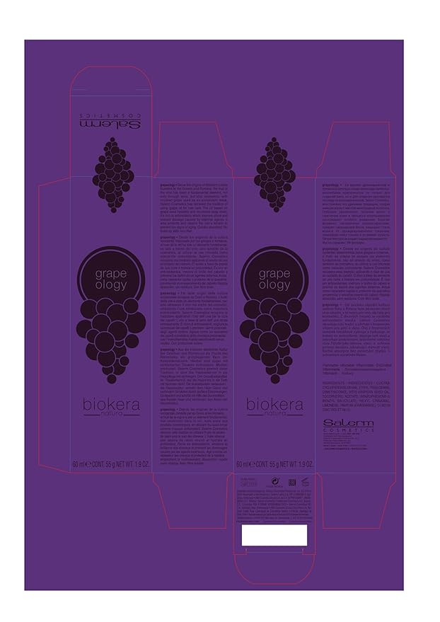 SALERM - Grape Seed Oil - Salerm Grapeology Biokera Natura - 60 ml - Split Ends Repair - Hydrating Serum for Dry and Damaged Hair - Antioxidant - for White or Bleached Hair