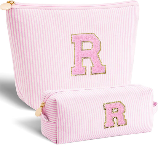 Personalized Anniversary Wife's Birthday Gifts,Mothers Day Gifts for Women,Wife Gifts from Husband,Cool Birthday Gifts for Wife,Makeup Bag Set Cosmetic Bag for Teen Girls - Pink,R