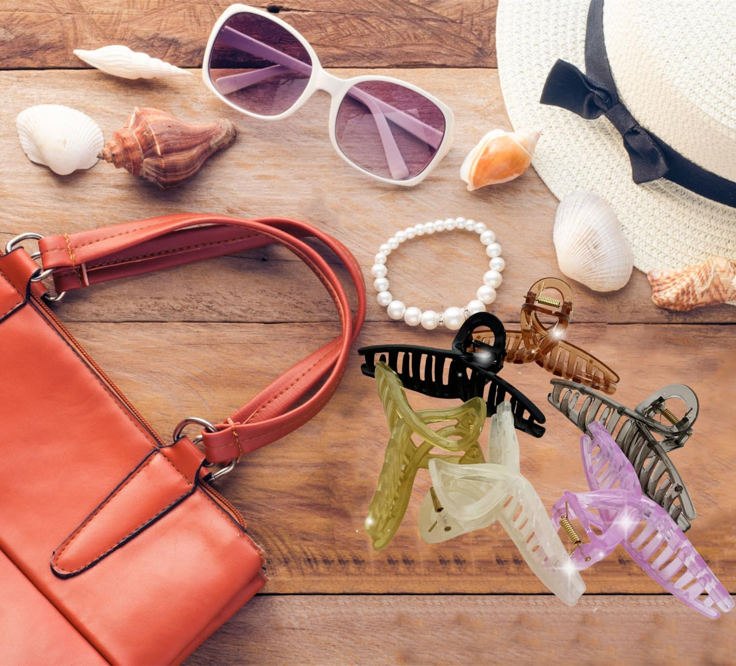 Large Hair Claw Clips Non-Slip Large Claw Hair for Women and Girls, Strong Hold Banana Jaw Clips for women 6 pcs