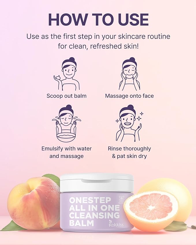 One Second Cleansing Balm (5.1fl oz) - Heavy Makeup Removal, Gentle, Moisturizing. Waterproof, Eye, Mascara, Lipstick Remover. Korean Skin Care. Cruelty-Free.