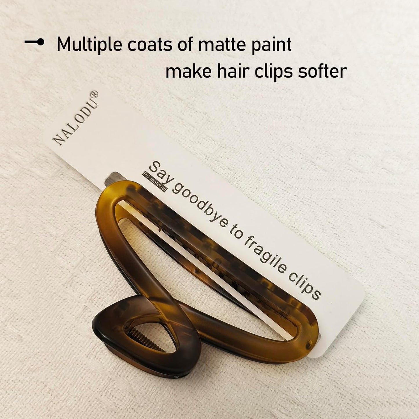 Large Hair Claw Clips, 4.3 Inch Non-Slip Big Unbreakable Hair Clip Matte Hair Claws for Women Long Thick Curly Hair, 2 Pack