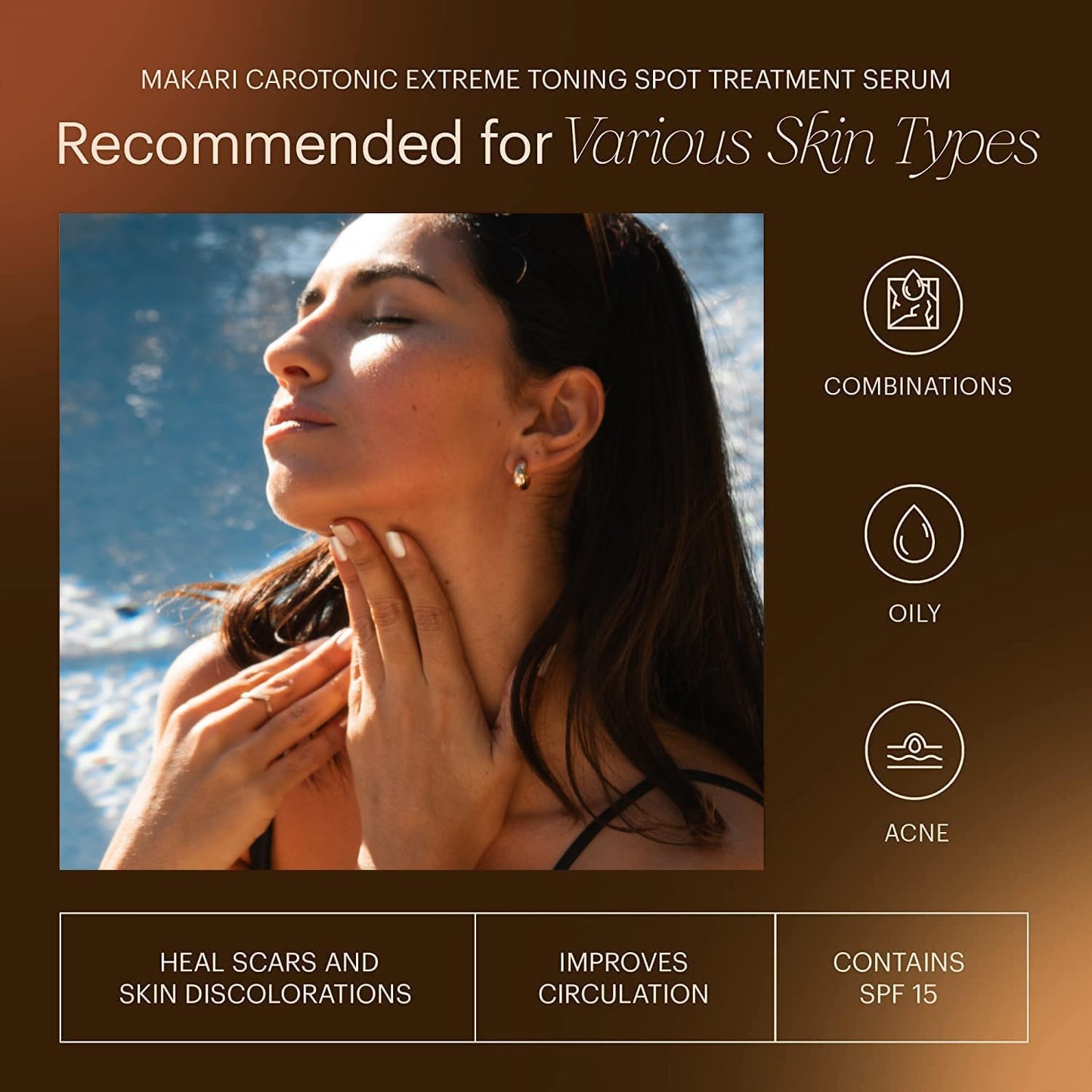 Makari Naturalle Carotonic Extreme Brightening Serum SPF15 (1.7 Oz) 2 Pack, Helps Heal Blemishes, Scars and Imperfections | Brightens, Smoothens, & Gives Antioxidant Protection