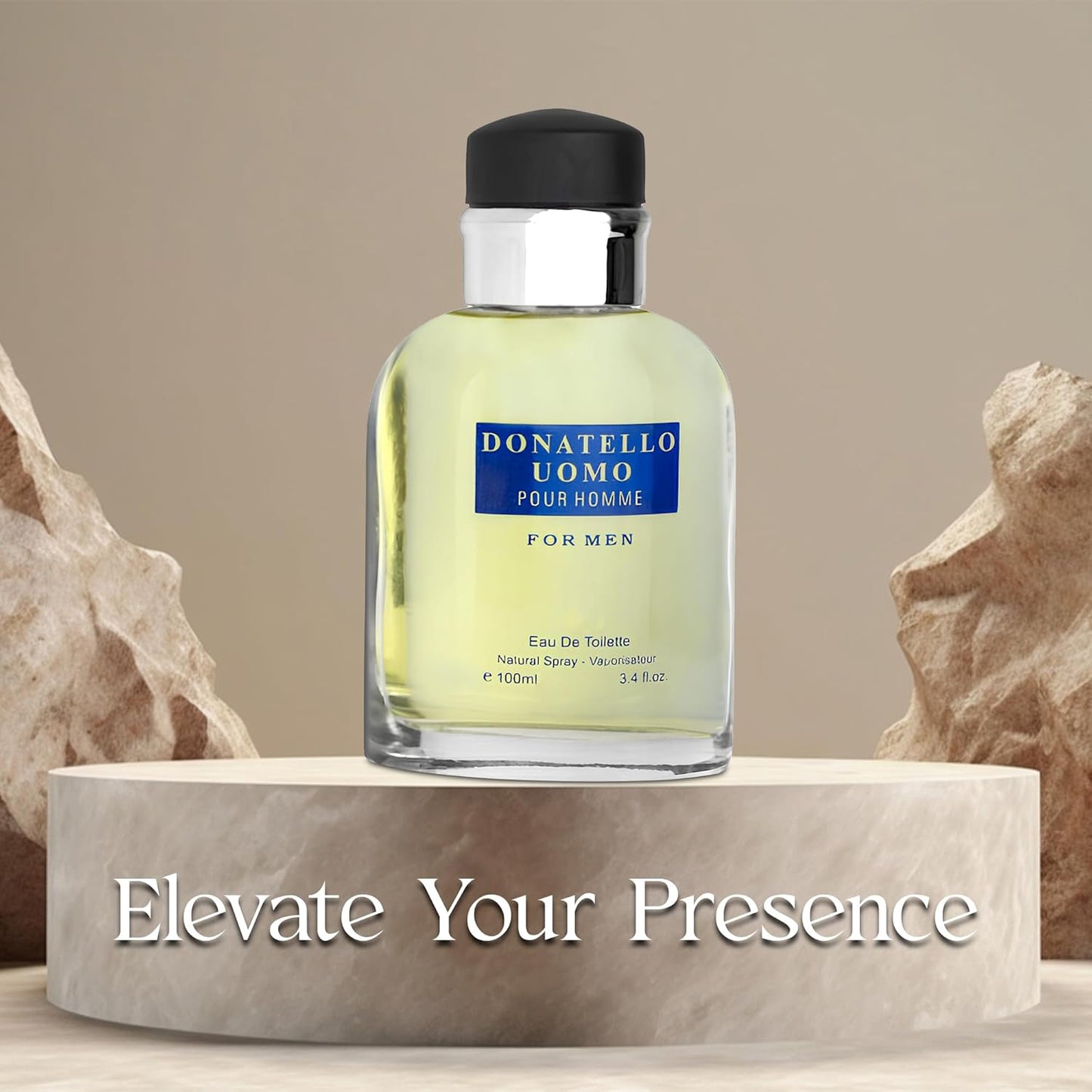 Donatello Uomo Men Cologne 100ml Eau De Toilette Spray, Notes of Citruses,Bergamot,Neroli,Mandarin Orange& Lavender Long-Lasting Perfume For Men Daily Wear