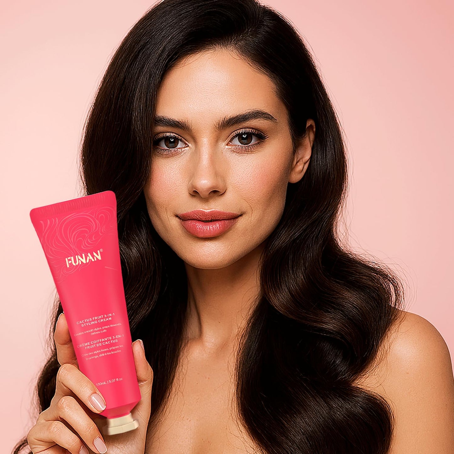 Hair Styling Cream for Men & Women – Natural Hold with Cactus Fruit & Shea Butter | Lightweight, Creates Smooth Styles and Defines Curls | No Flakes, No Residue – Vegan & Cruelty-Free, 5.07 fl oz 1P