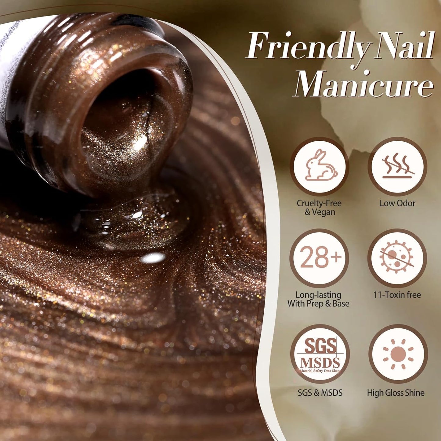 Born Pretty Cat Magnetic Eye Gel Nail Polish, 6 Colors Retro Magnetic Glitter Gel Polish Set Silver Pink Red Nail Polish Kit Soak Off LED Nail Art DIY Salon Gift