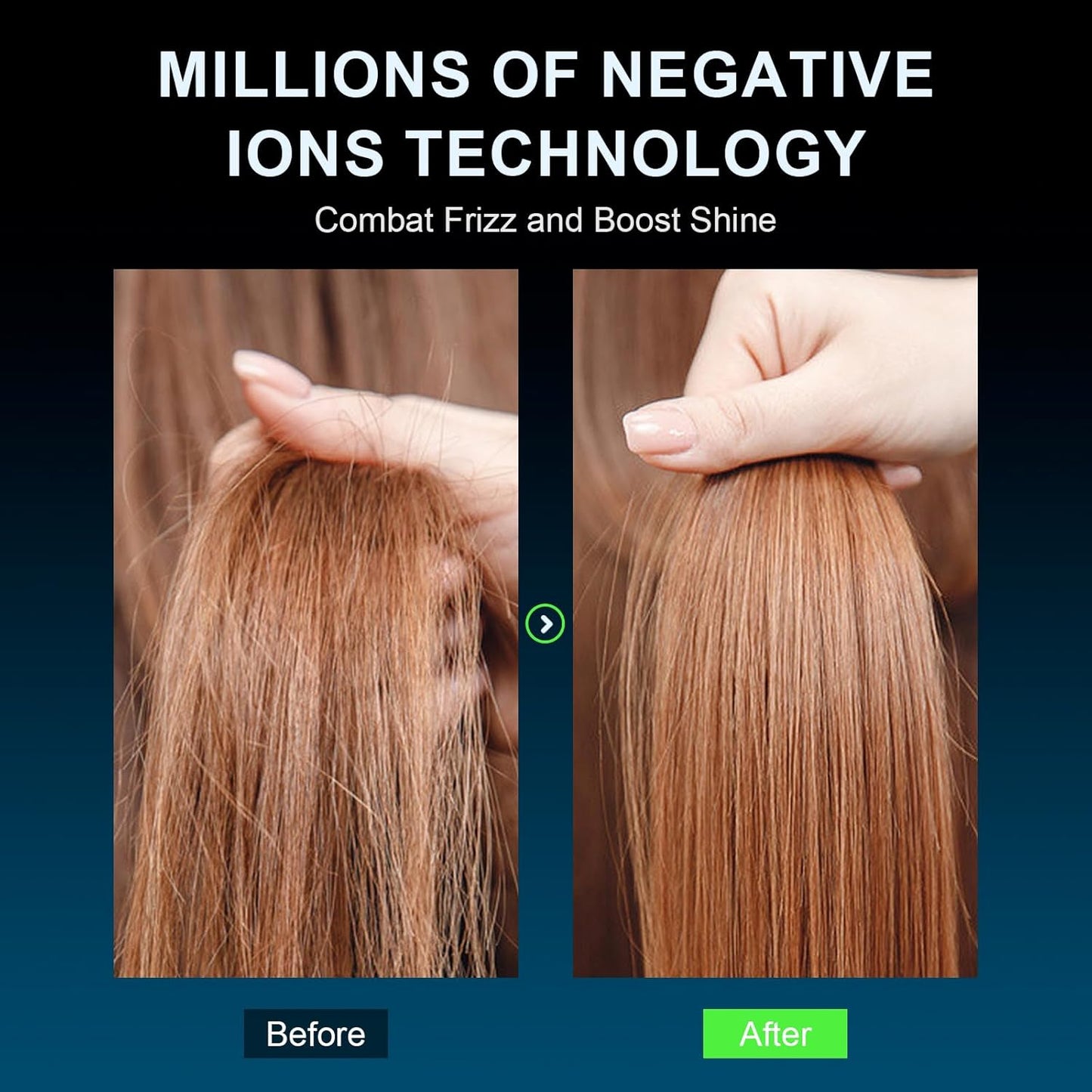 Dual Voltage Travel Hair Dryer Brush, 2 Inch Oval Hot Air Brush, One Step Travel Hair Styler/Volumizer/Straightener/Curler, European Blow Dryer Brush with Universal Adapter