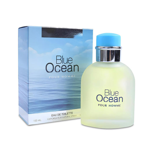 Blue Ocean Sensual Woody Fragrance for Men | Long Lasting Cologne Aromatic Scent, Eau de Parfum Natural Spray - Great Holiday Gift, 3.4 Fl Oz/100 Ml